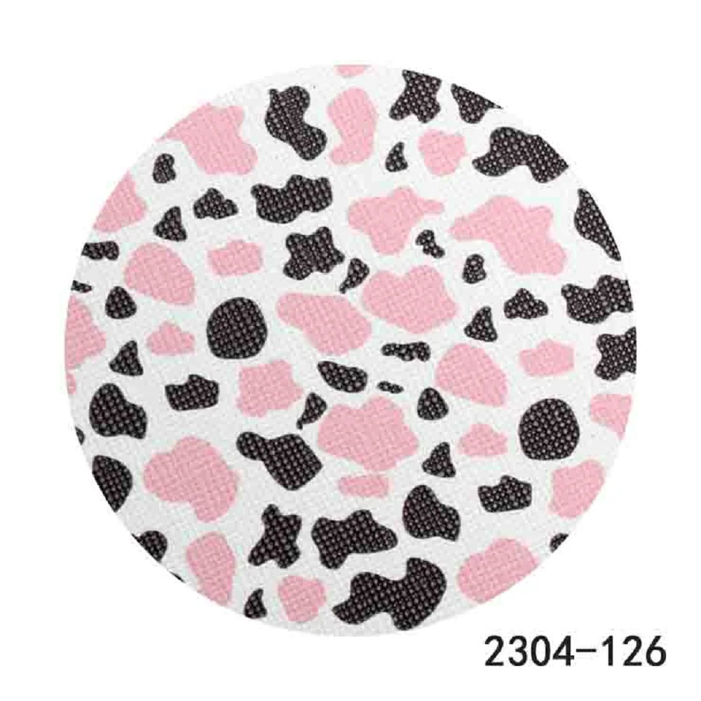 

Printed Pink and Black Cow Leopard Watermelon Designs Faux Leather 30X136cm/roll for DIY Hairbows Craft Handmade Materials