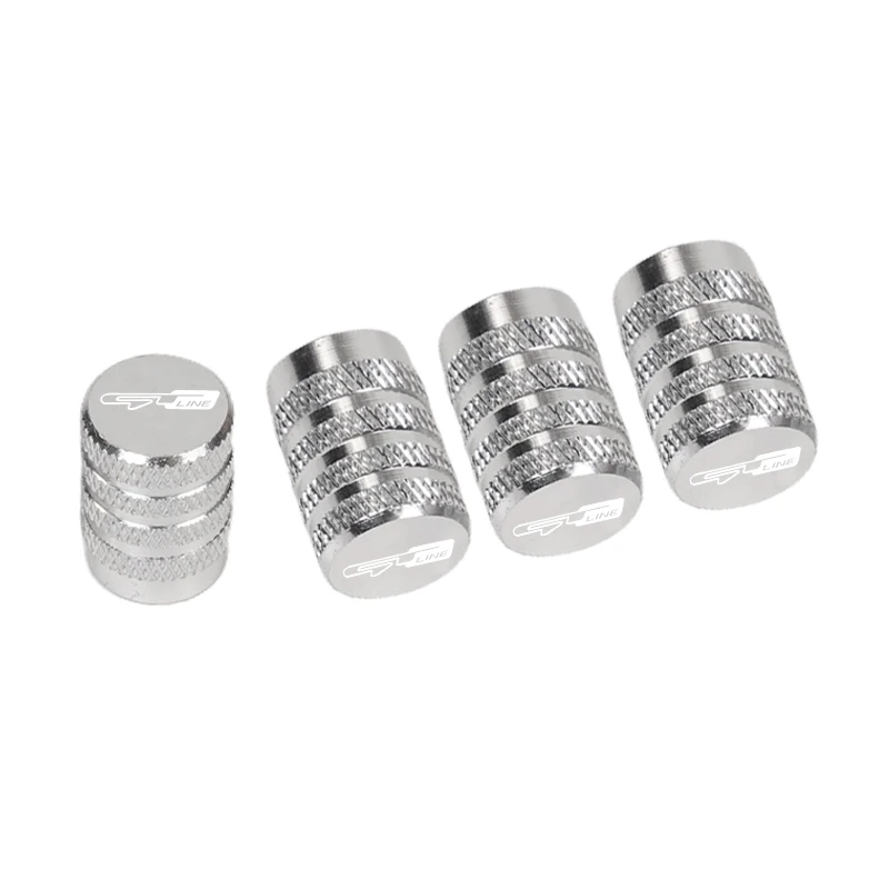 Set of 4 CNC Aluminum Car Tire Valve Stem Caps - Stylish Air Port Covers