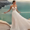 RODDRSYA Long Sleeve Beach Wedding Dresses For Bride Lace Appliques Illusion Back A Line Bridal Dress hochzeitskleid Chiffon 4