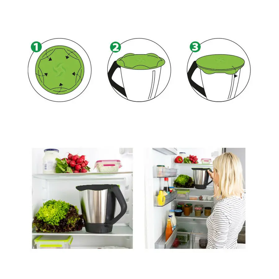 Silicone Sealing Lid Cover Plate Thermomix TM31 TM5 TM6 Machine Bowl Fresh Food Storage Solution Simple Install