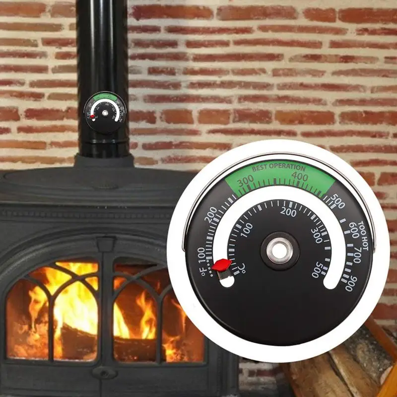Wood Stove Thermometer Stovepipe Thermometer Measures Temperatures On Top  Magnetic Chimney Flue Pipe Meter For Keeping Your Wood - AliExpress