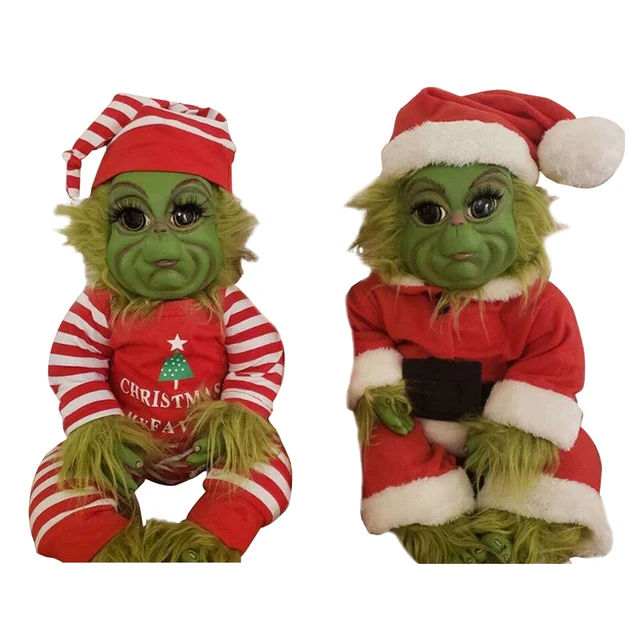 Christmas Plush Doll Green Monster Doll Christmas Grinch Baby Toys Soft Christmas Decorations Plush Toy Children Doll Xmas Decor 5