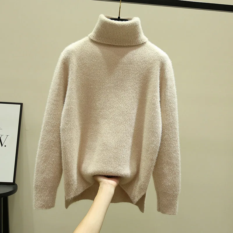 Women Autumn Winter Knitted Sweater Long Sleeve Pullover