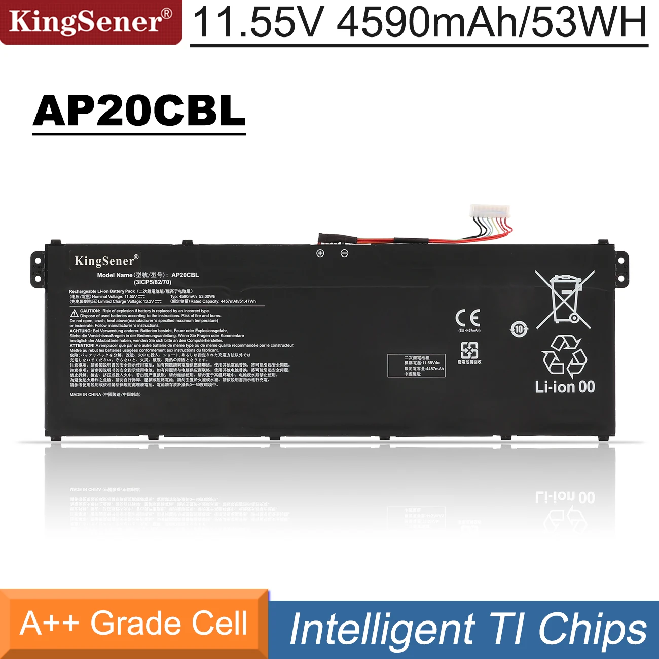 Bateria do Portátil Kingsener Ap20cbl Acer Aspire A51546-r14k Travelmate Spin b3 Tmb311rna32 Swift Sf314-43 Sf314-43-r8h2