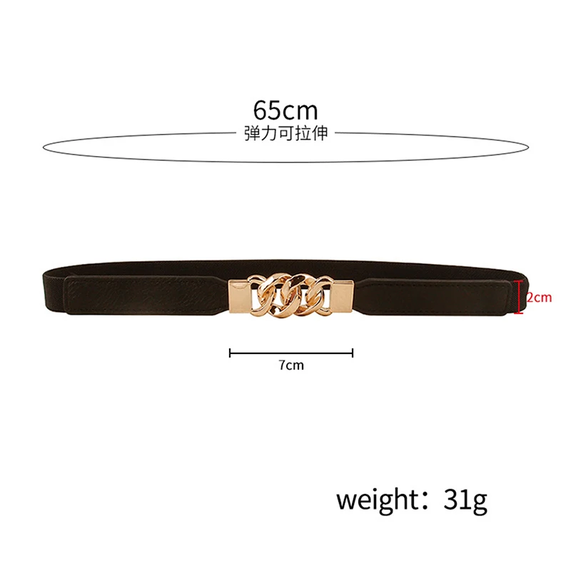 3 Farben Kettengürtel, elastische Taillengürtel für Damen, Mantel, Taillenband, Dekorationen – Detail 6