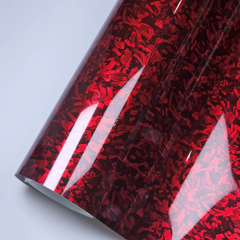 Carbon fiber vinyl wrap High Glossy Black Gold Silver Red Forged Carbon Fiber Vinyl Wrap Film Adhesive Motorcycle Scooter Car Decal Wrapping