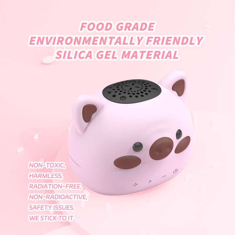 Mini Pocket Bluetooth Speaker Cute Cartoon Pig Wireless Soundbar Loudspeaker IP65 Waterproof TWS Stereo Music Box TF Card Player