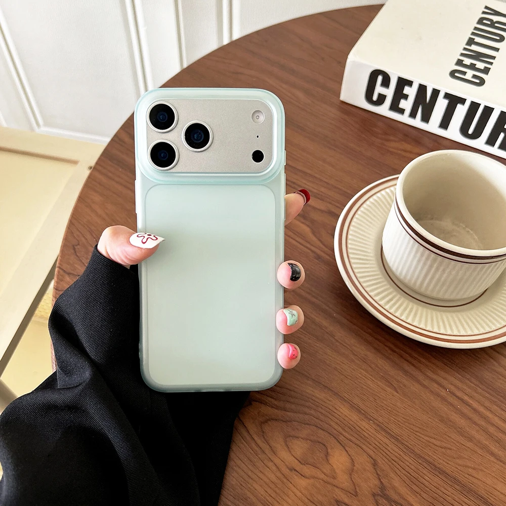 Luxury Transparent Candy Color Clear Matte Silicone Soft Case Cover