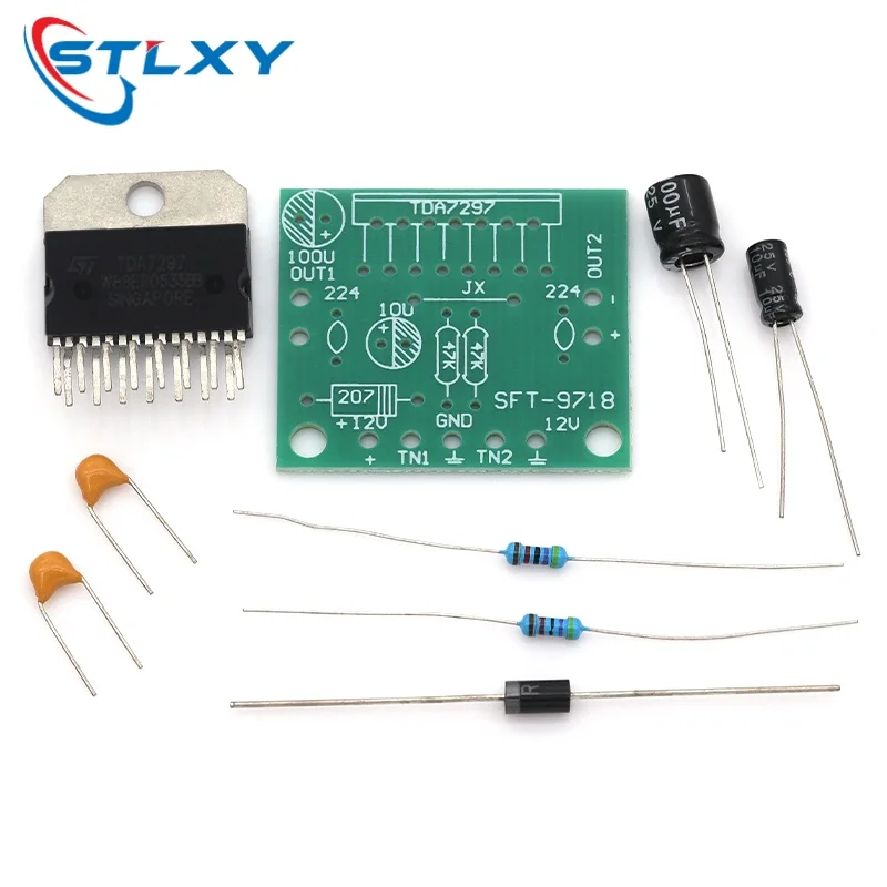 Amplifier Board TDA7297 Audio Speaker Amplifier Sound DC 12V Dual Audio Encoding 15w Electronic Diy kit Transceiver Amp enceinte - 4