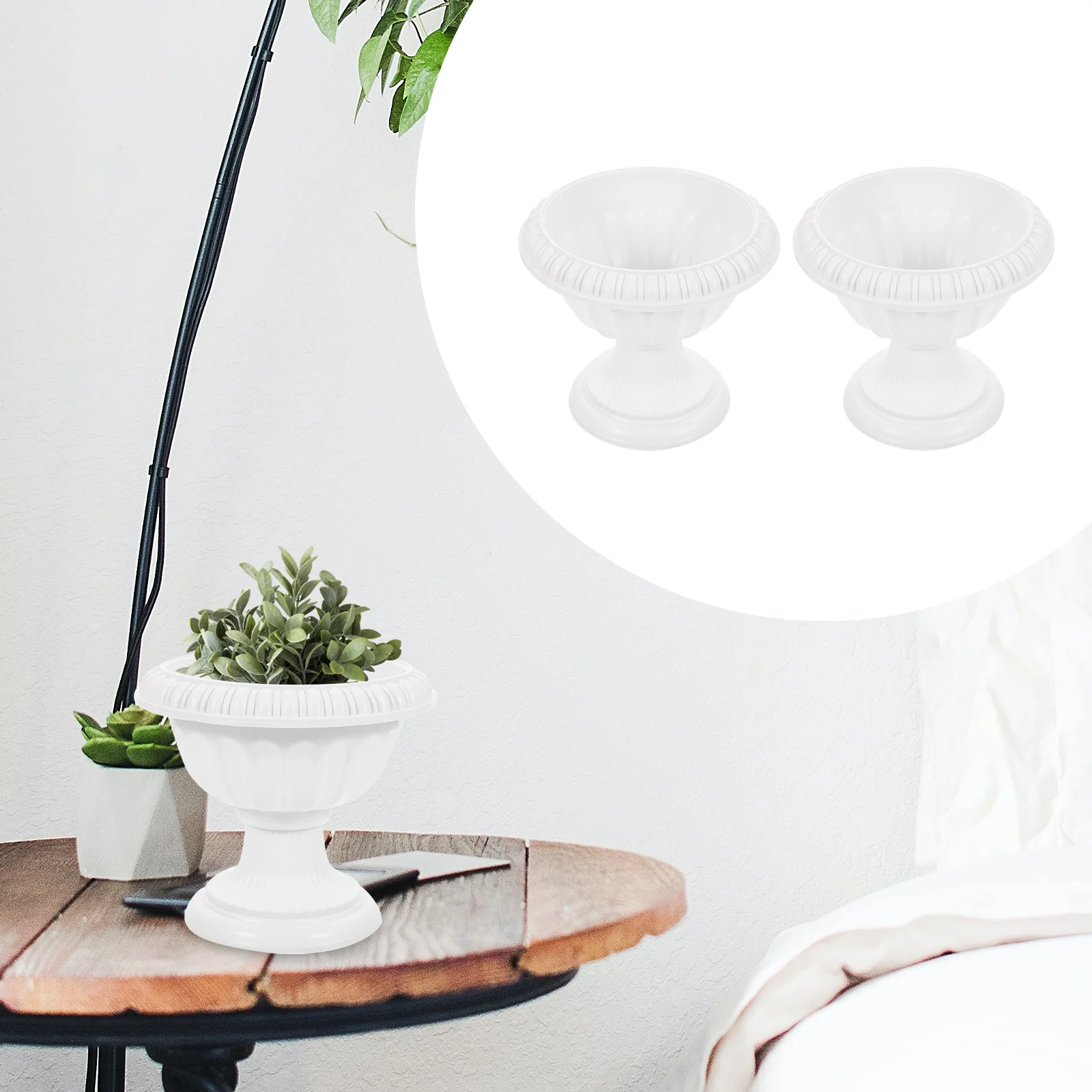 

2pcs Wedding Planter Flower Container European Style Plastic Roman Flowerpots