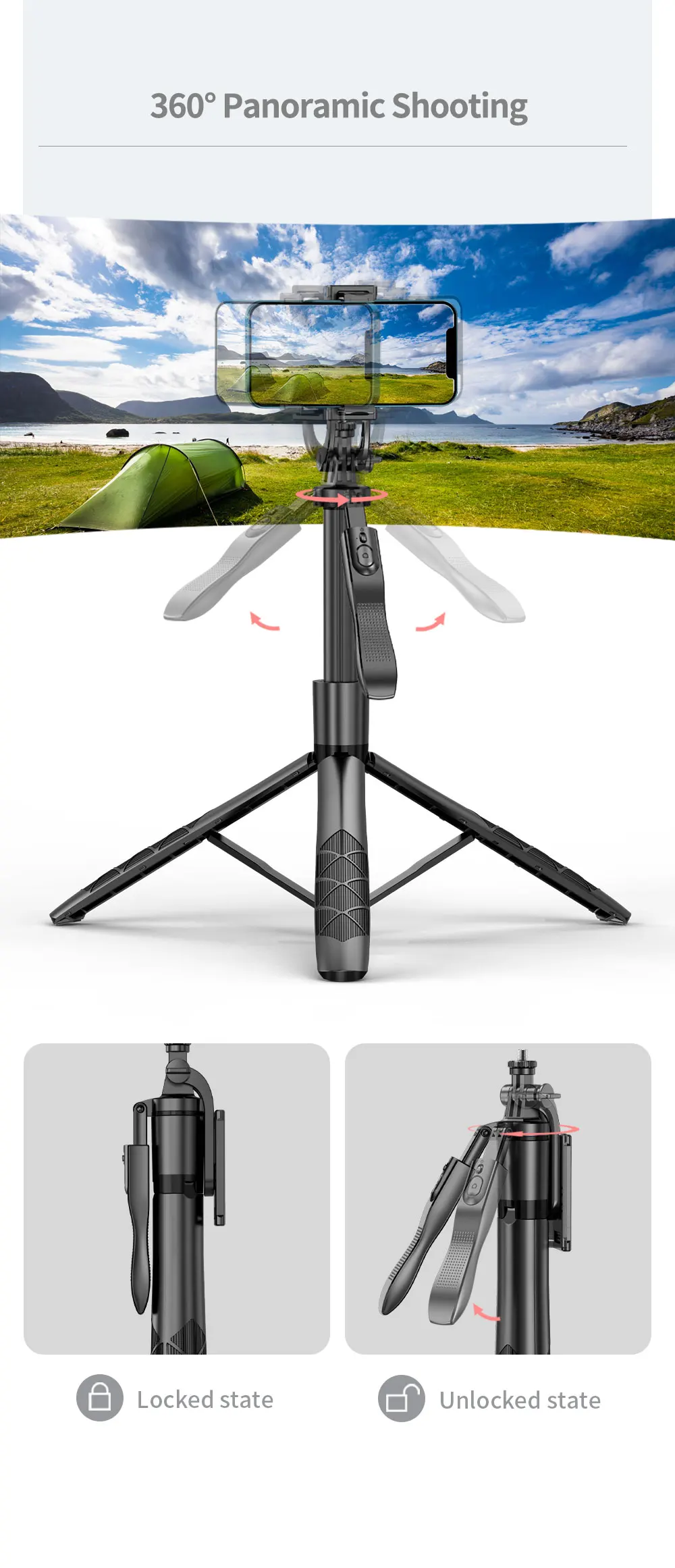 Live Bluetooth Tripod Selfie Stick Foldable With Fill Light 1.55M Long Extended tripod Balance Steady Shooting forSmartphone