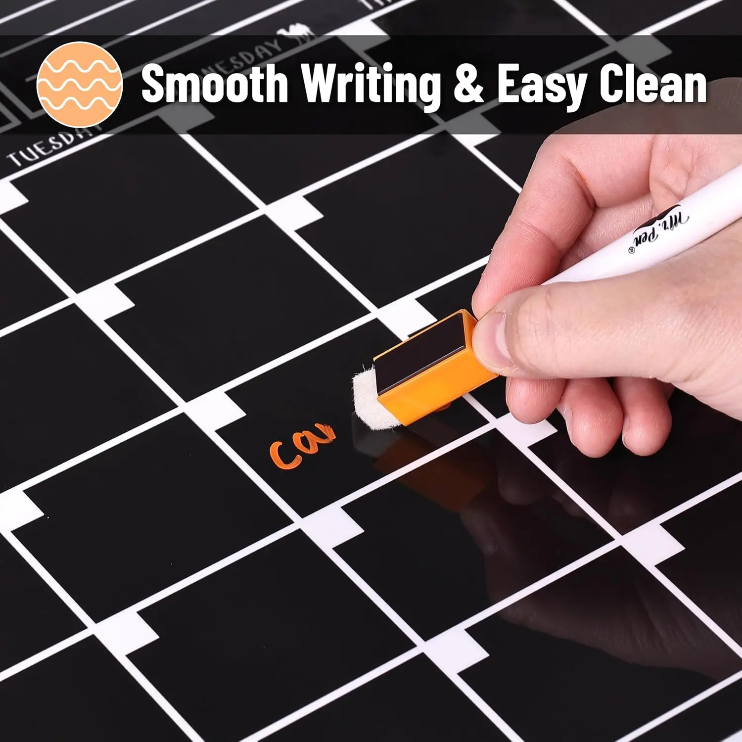 냉장고용 드라이 이레이즈 캘린더, 자석식, 드라이 이레이즈 마커 4개가 포함된 자석식 캘린더, 냉장고용 자석식 캘린더