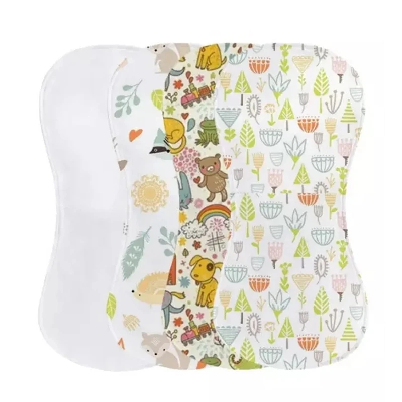 Blank Sublimation Baby Burp Towels Polyester Cotton Baby Bib Ultra