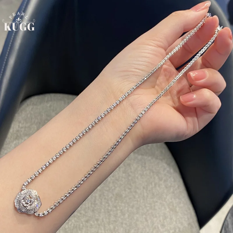 

Женское колье из белого золота, 18 к