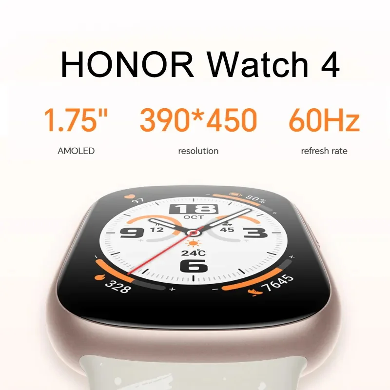 Honor Watch 4 Ʈġ GPS   , AMOLED ÷, 451mAh ͸, 14  ͸ , 5 ATM  ġ, 1.75 ġ