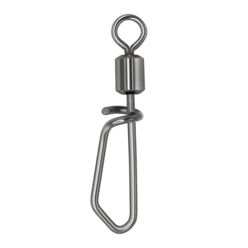 Fishing Swivels 20pcs Fishing Swivels&Snap Connector Barrel Swivels Rolling T Shape Snap Fishing Tackle