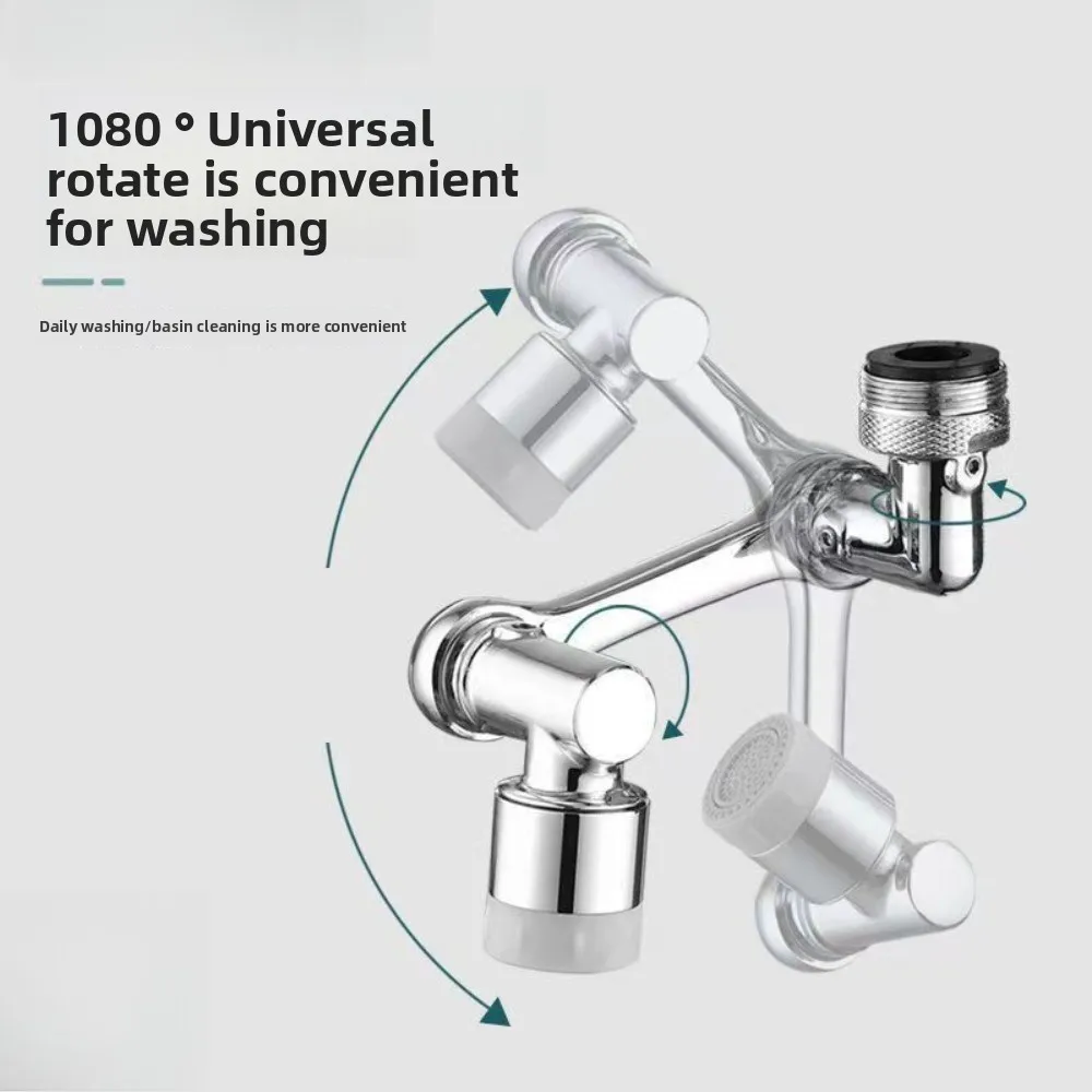 Universal Swivel Faucet Extender Attachment With Air Mixer Bubble Nozzle 22 24mm Adapter For Wash Basin Kitchen Sink 4