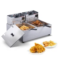 VEVOR Commercial Electric Deep Fryer, 24L 3000W Electric Countertop Fryer with Dual Removable Basket, for Kitchen, Restauran 1