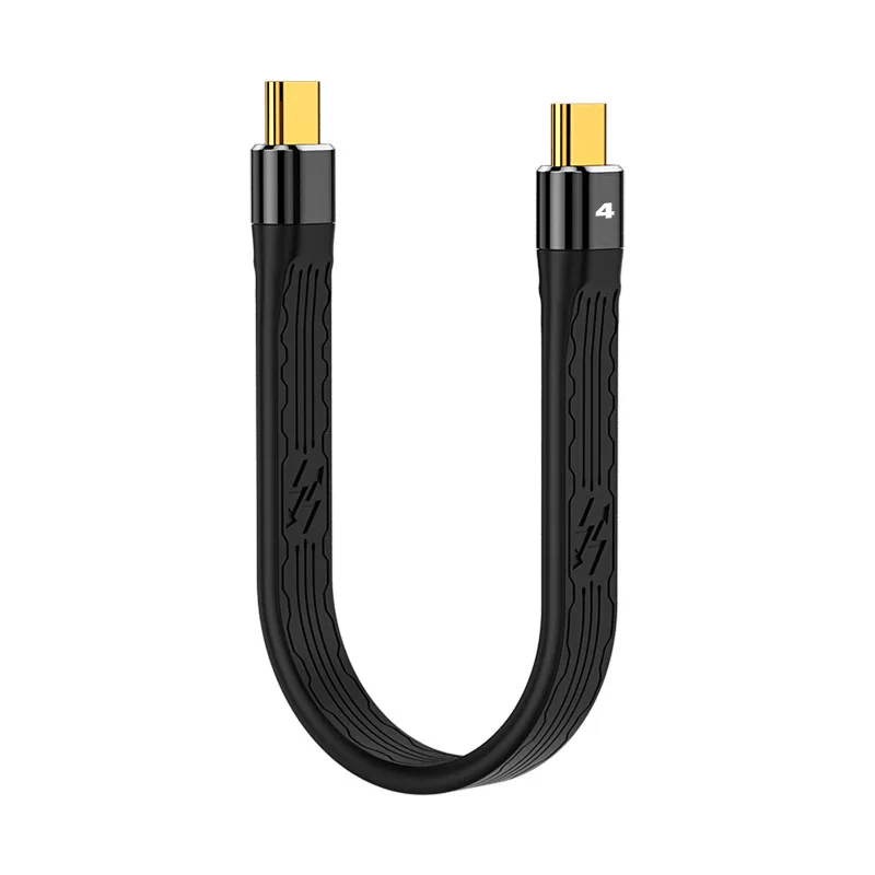 Thunderbolt4 Kurz kabel Typ C zu C FPC Soft board Kabel 40 Gbit/s Schnell übertragung 100W Schnell ladung 8k Projektions wand für MacBook – Detail 7