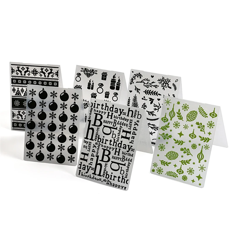 10.5x14.5cm 3D Embossing Folder Transparent Embossing Plastic Plates Design For INS DIY Paper Cutting Dies Scrapbooking