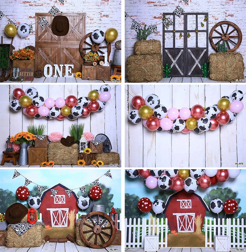 Farm Cows Barn Door Decorations Photo Background Child ...