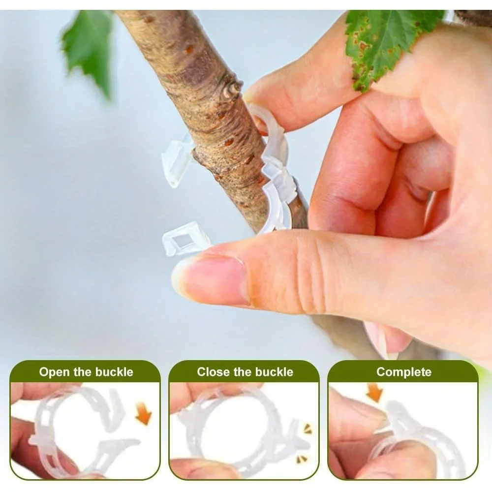 Secured Plastic Plant Clip, Upgrade Plant Support Clips, Garden Clips for Climbing Plants, Plastic Trellis Clips