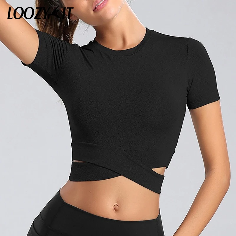 Sports T Shirt Sports Tight Yoga Shirts Crop top Women short sleeve t-shirt Gym Tops Fitness Running Workout Sport top Gym Wear Sports Wear sports t shirt yoga shirt sports shirt