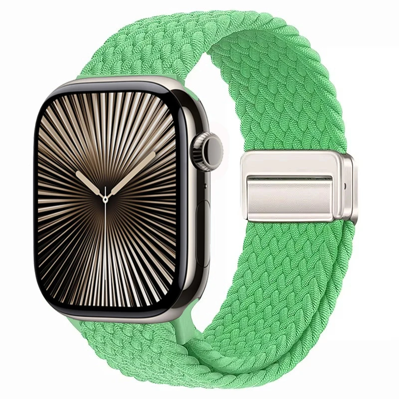 Nylon Braided Magnetic Loop Strap with Metal Accents