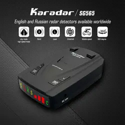 Karadar SG565 English Voice Car Radar Detector Signature Antiradar Detector LED Anti Car Speed Alarm For EU, USA Korea, Asia