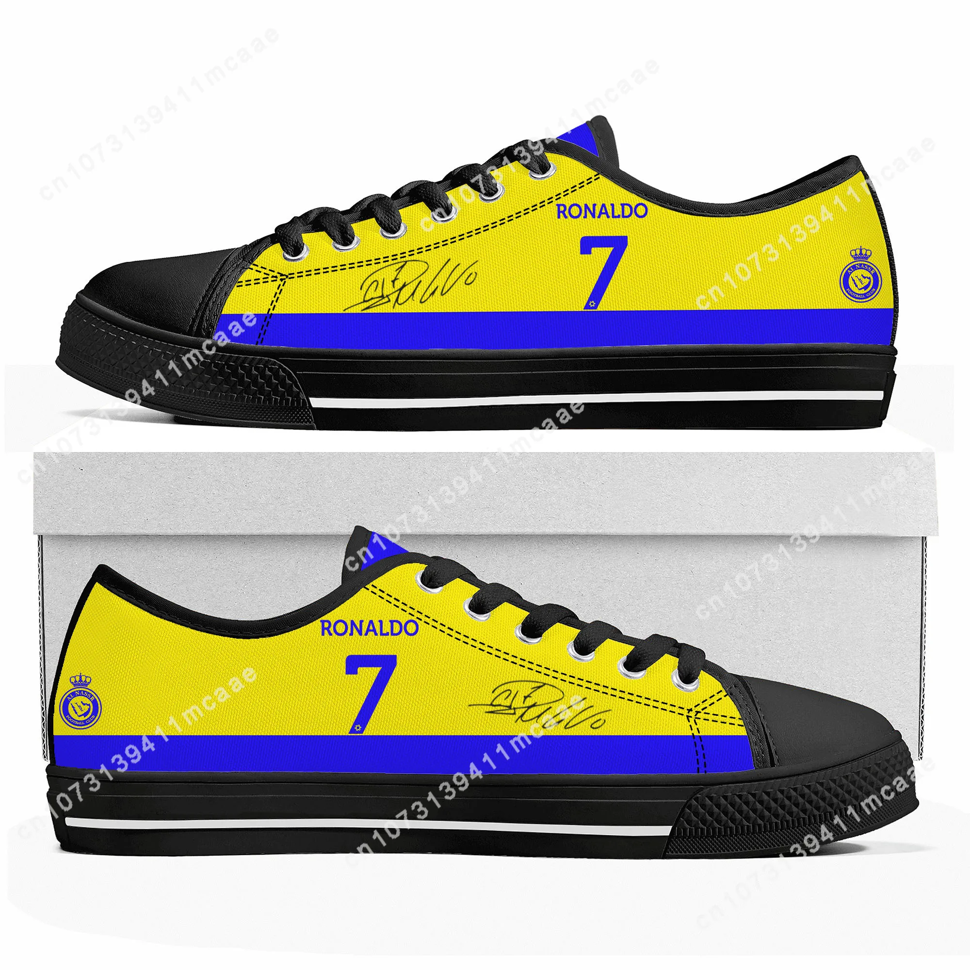 

AI Najd Low Top Sneakers Mens Womens Teenager CR7 Cristiano Ronaldo Nassr Aalami Faris No 7 Portugal Canvas Sneaker Custom Shoes