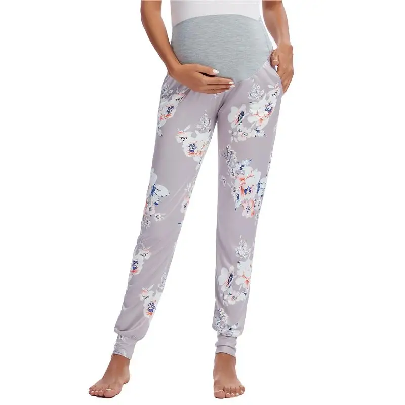 maternity work clothes Women's Maternity Fold Over Comfortable Lounge Pants Pregnancy Clothes Super Soft Jogger Sweatpants With Pockets modern maternity clothes Maternity Clothing