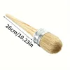 1pc Round Bristle Chalk Oil Paint Painting Wax Wooden Handle Brush Artist 2
