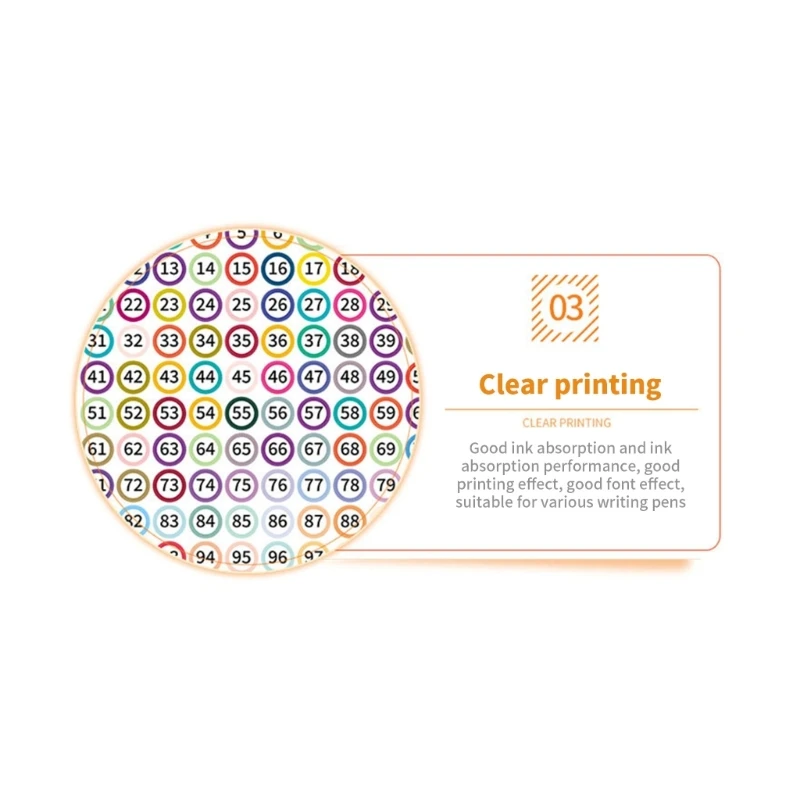 10Sheets Consecutive Number Labels 1-100 Round Colored Adhesive Numbered Sticker