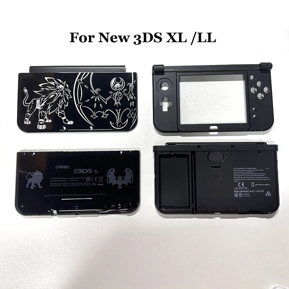 Reemplazo negro para Nintendo New 3DS LL Game Console Cover, New 3DS XL
