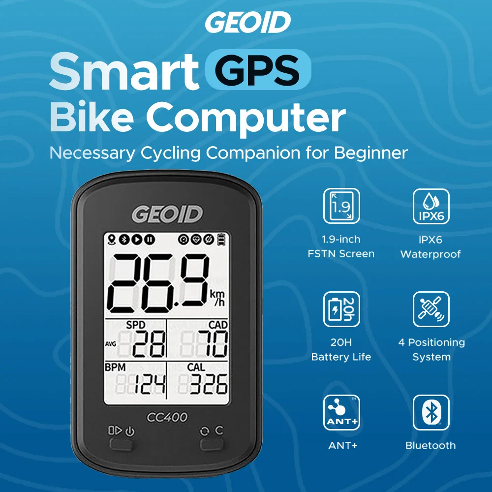 

GEOID GPS Bike Computer Cycling ANT+Bluetooth Wireless GPS Bicycle Speedometer Waterproof Road Bike MTB Cycling Odometer