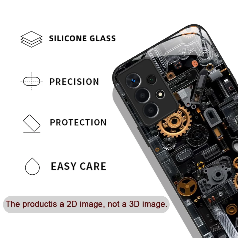 Creative Mechanical Circuit Board Glass Phone Case Cover