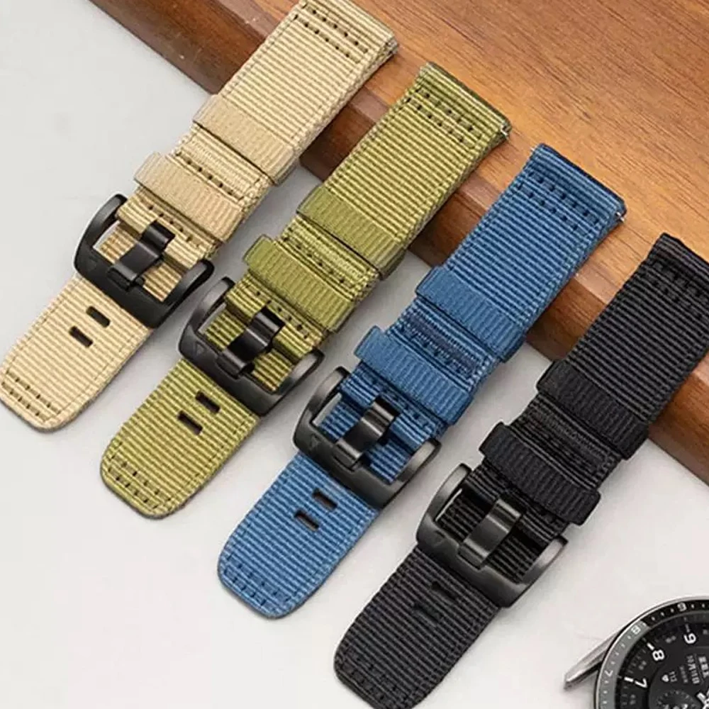 22mm Nylon Wristband - Durable Strap for Men’s Smartwatch Accessories