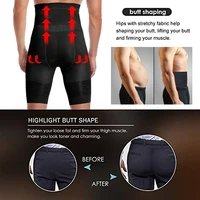 Hommes corps Shaper ventre contrôle Shorts Shapewear ventre ceinture Boxer slips taille haute sous-vêtements amincissants jambe Compression culotte 3