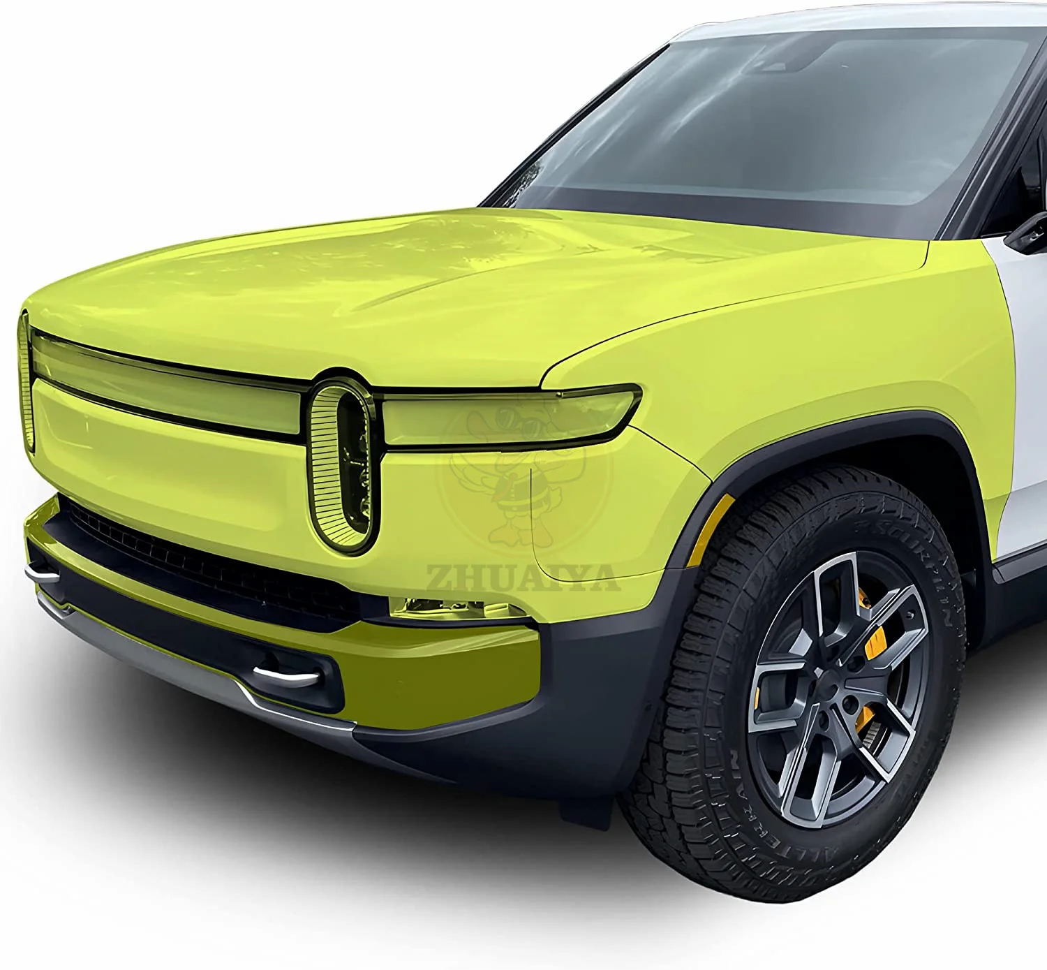 

ZHUAIYA - Full Coverage Pre Cut Paint Protection Clear Bra 7.5mil PPF Decal Film Kit Compatible with For Rivian R1T