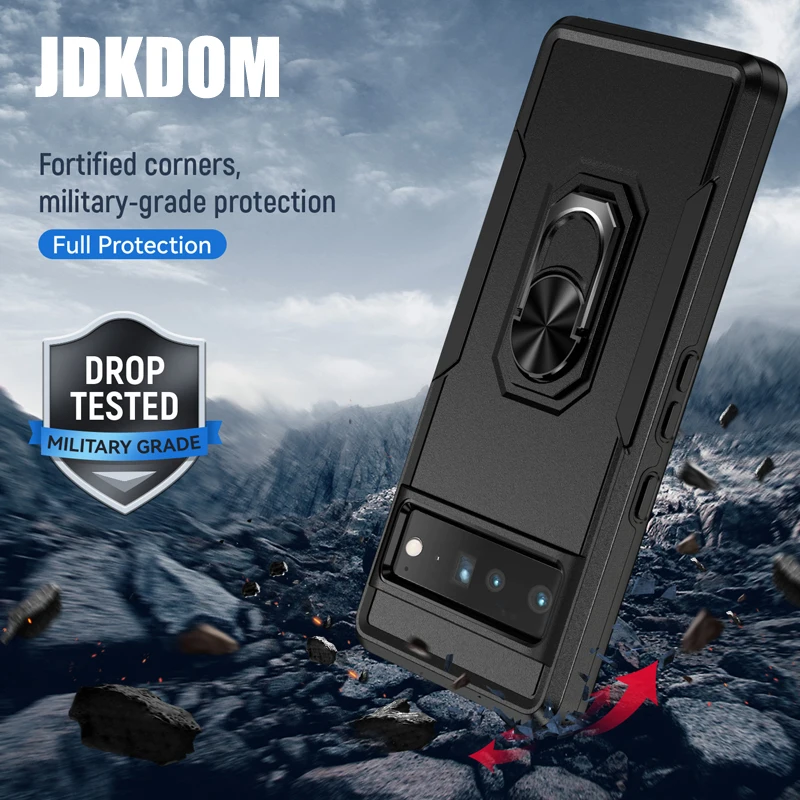 Military Grade Shockproof Armor Bracket Phone Case by JDKDOM