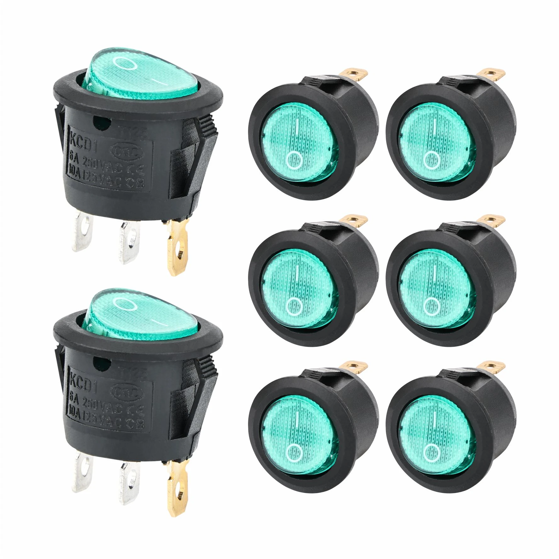 APIELE ON Off 2 Position Rocker Toggle Switch AC 125V/10A, 250V/6A with