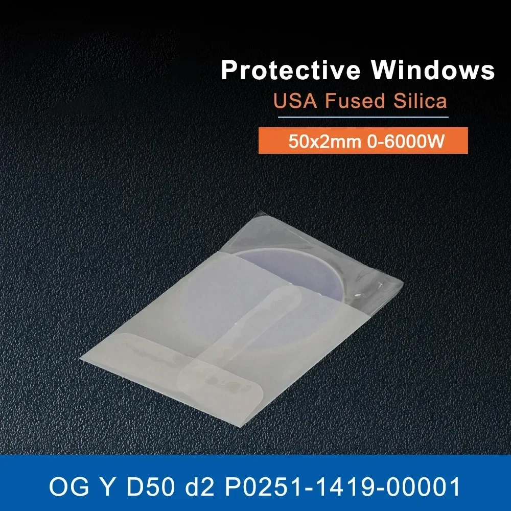 

LSKCSH 0-6000W high quality Protective Windows Cover Slides P0251-1419-00001 OG Y D50 d2 For Fiber Laser Welding Head Machines