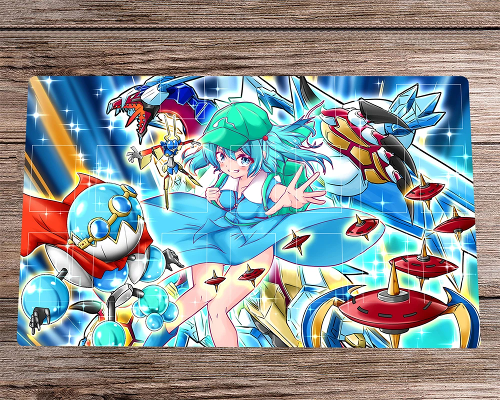Yugioh Playmat Kawashiro Nitori Crystal Wing Synchro Dragon Tcg Ccg Mat Trading Card Game Mat Desk Pad Anime Mousepad 60x35cm Aliexpress