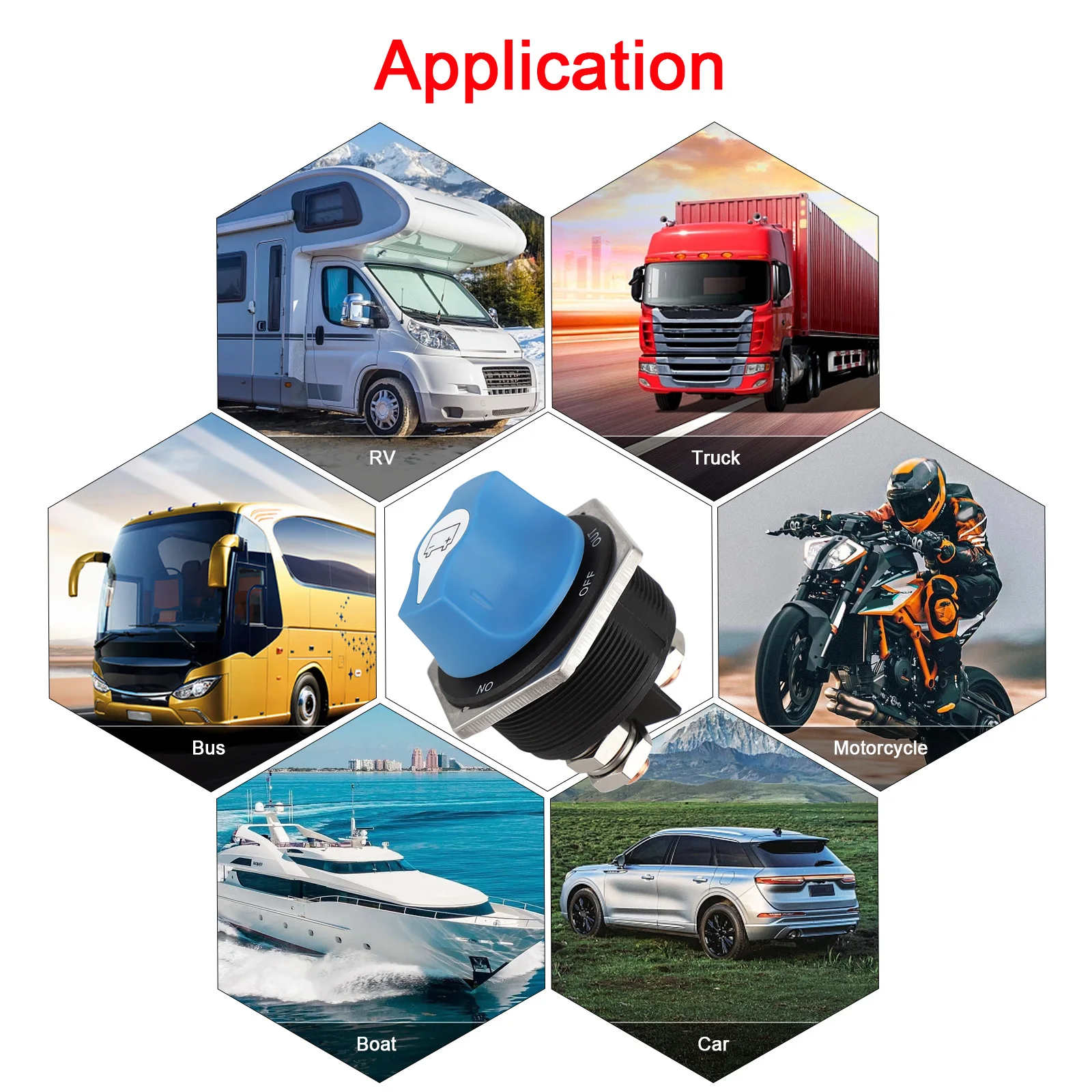 50 100 200 300A Car Battery Race Rally Switch 12V Battery Disconnector Isolator Cut Off Switch Kit For RV Motorcycle Truck Boat