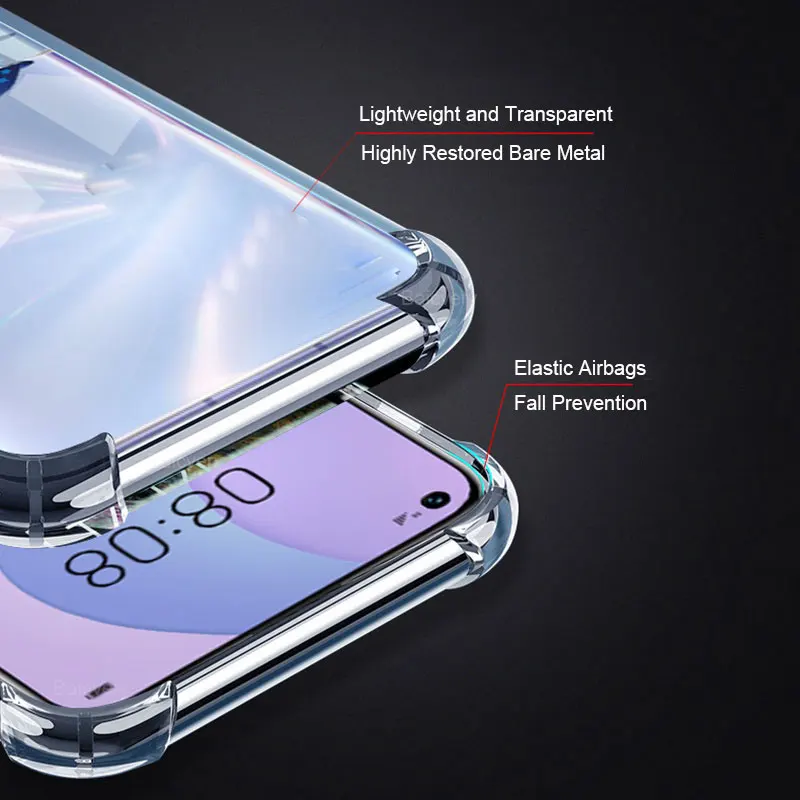 Ultra-Thin Shockproof Clear Silicone Phone Case - Protective TPU Soft Cover