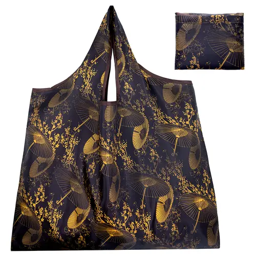 BIG Eco-Friendly Folding Shopping Bag Reusable Portable Shoulder Handbag for Travel Grocery Fashion Pocket Tote - Image 18