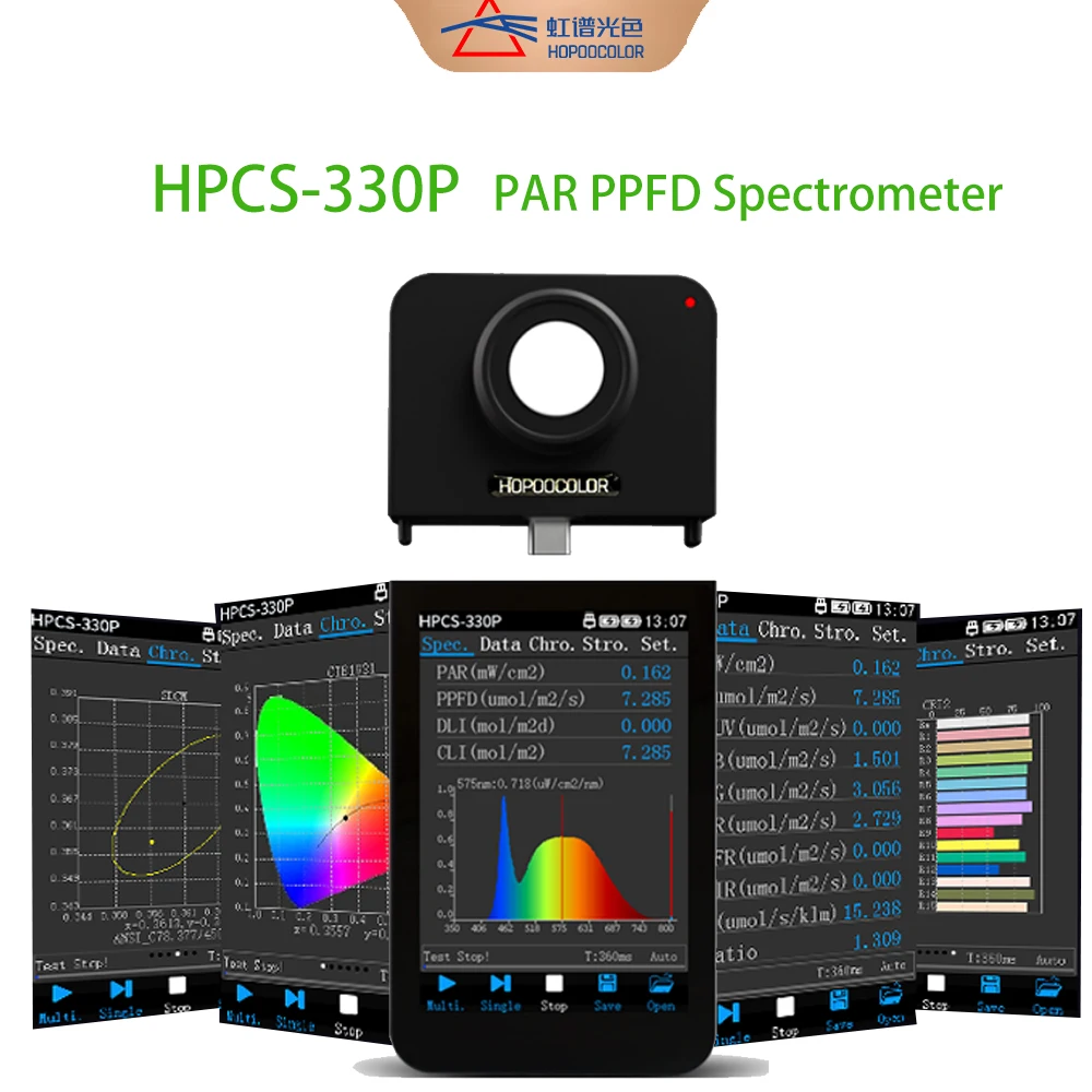 Diy spectrometer Wireless Spectrometer HPCS330P Par Light Meter PPFD Meter for Grow light