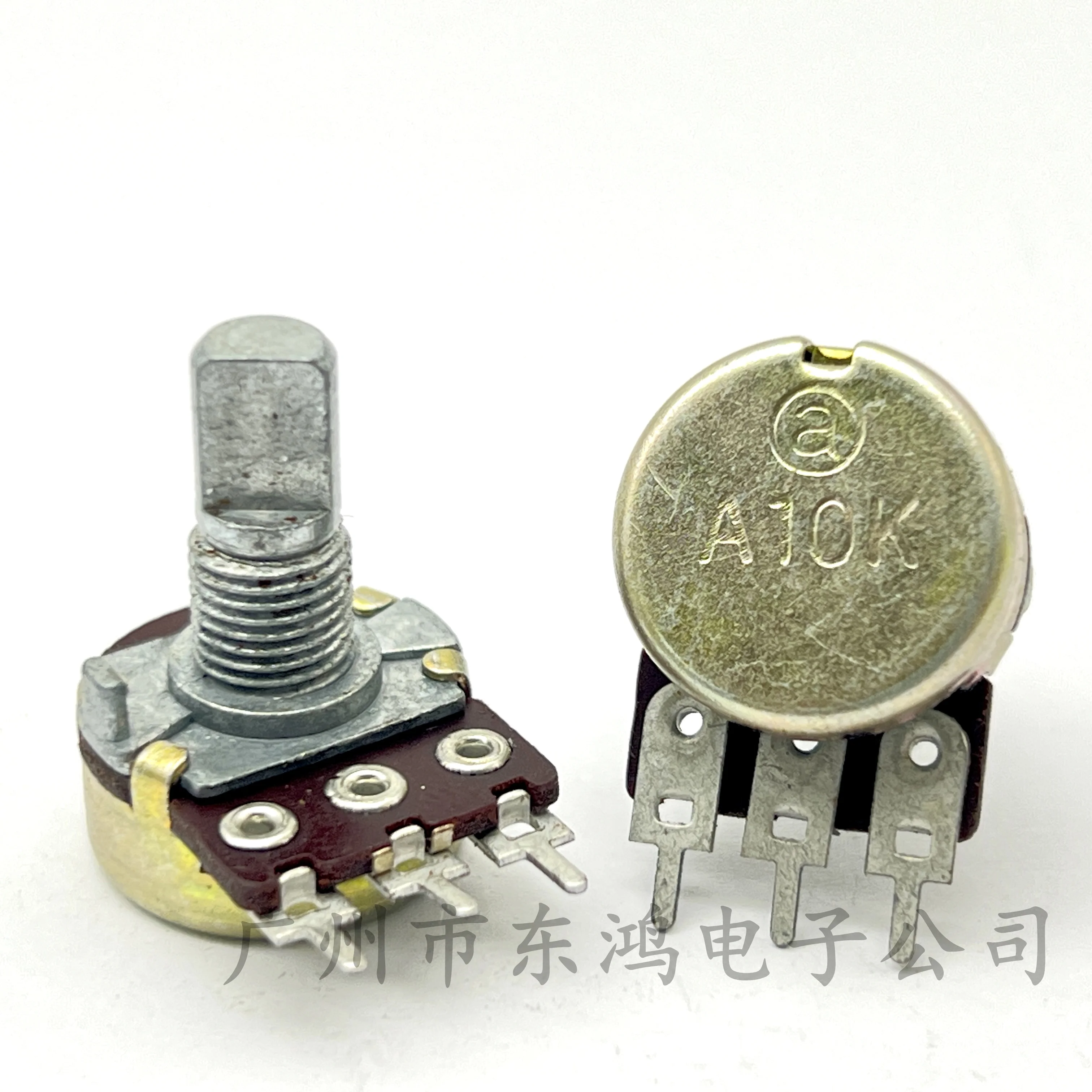 Rotary Potentiometer 1 PCS alpha RK16 single 3-pin rotary potentiometer A10K axis length 15mm