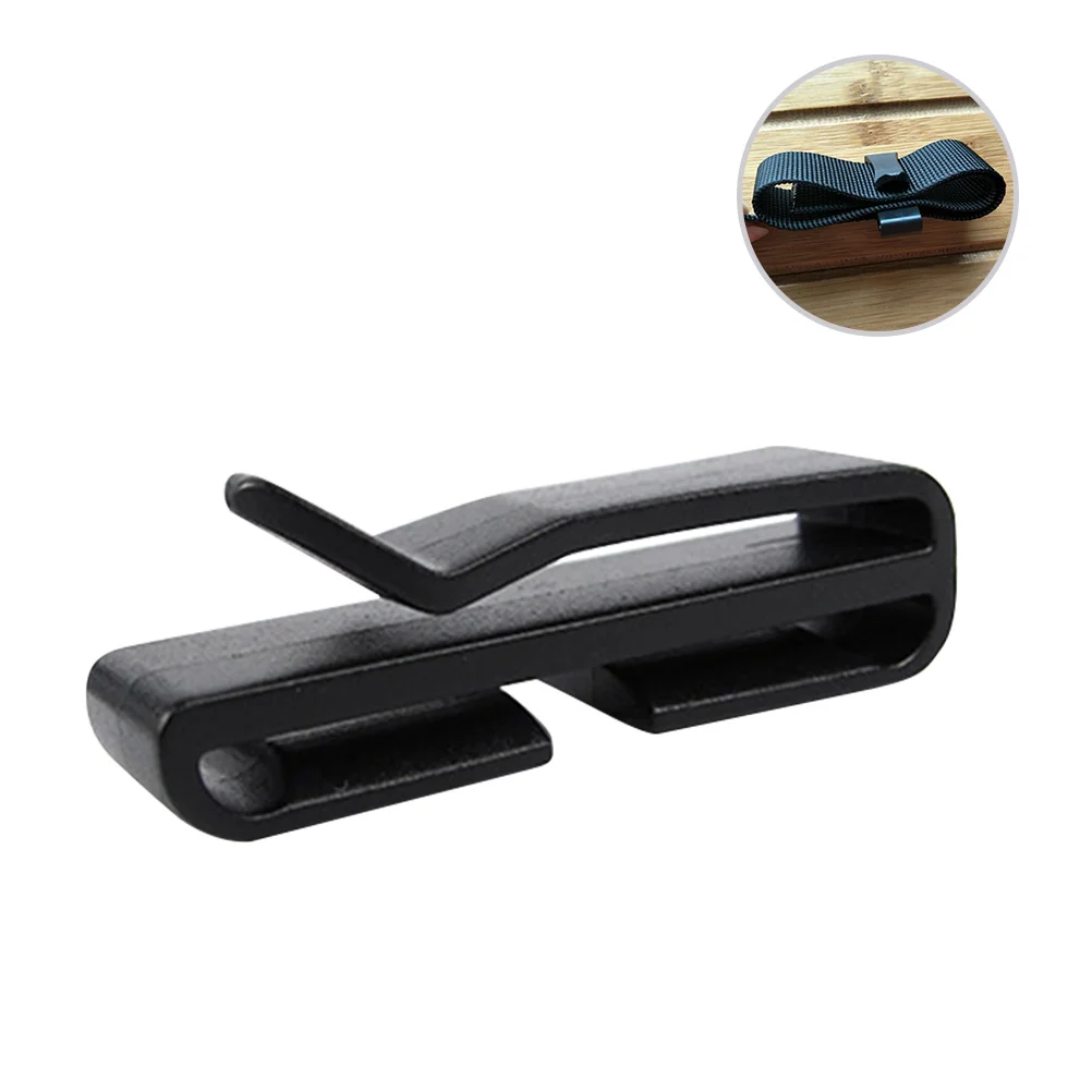 

Belt Buckles Strap Clip Belt Ending Keeper Strap Management Tool for Backpack Webbing - 48mm (Black)