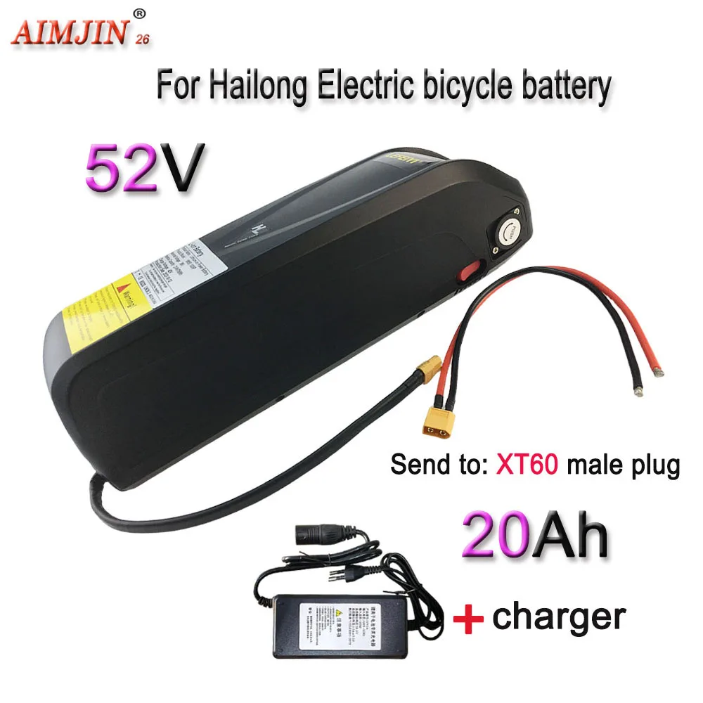 

52V 20Ah For Hailong Battery 30A BMS 350W 500W 750W 1000W Motor BBS02 BBS03 BBSHD Electric Bicycle